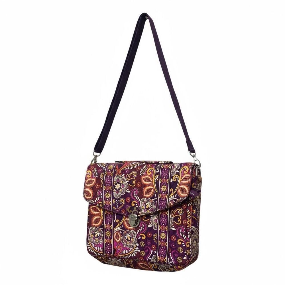 Vera Bradley Retired Safari Sunset Attache Shoulder Messenger Bag